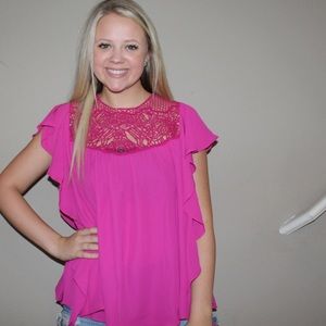 Hot pink blouse